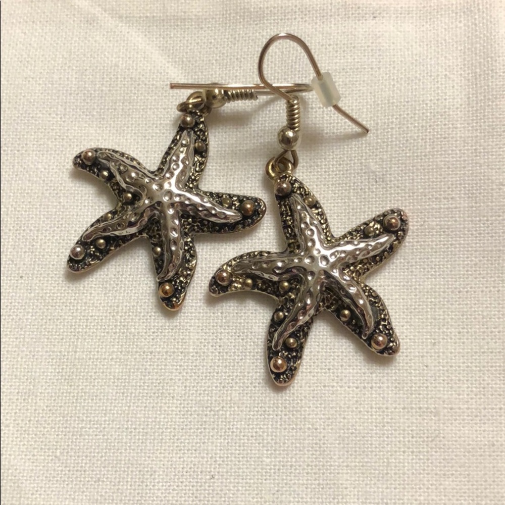 Bohemia earrings Bronze Starfish dangle drop